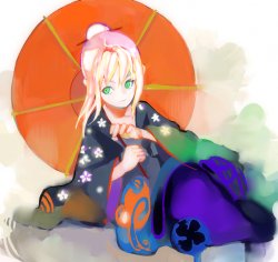 Сакура с зонтом
